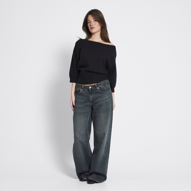 Off-shoulder knit sweater "Adriana"